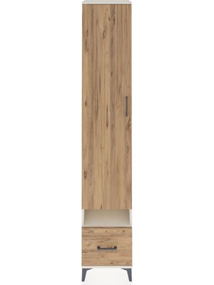 Hyperion Dolap 6 Raflı Tek Çekmeceli Tek Kapaklı 44X44X243 Aytaşı-Çam