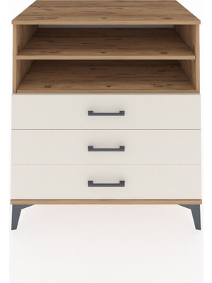 Kronos Şifonyer 2 Raflı 3 Çekmeceli 88X59X96 Çam-Aytaşı