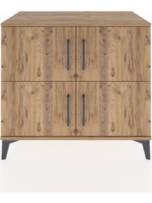 Hyperion Şifonyer Tek Raflı 4 Kapaklı 88X44X80 Çam-Çam