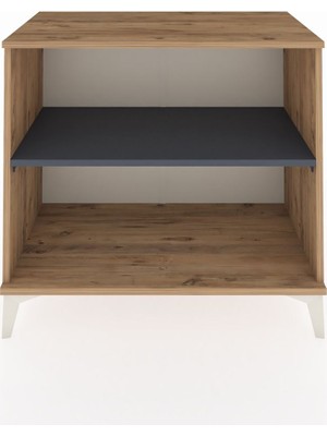 Hyperion Şifonyer Tek Raflı 88X44X80 Çam-Antrasit