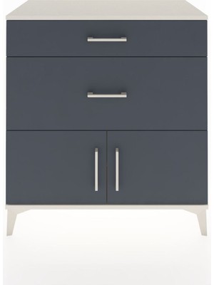 Hyperion Şifonyer Tek Raflı 2 Çekmeceli 2 Kapaklı 88X44X96 Aytaşı-Antrasit