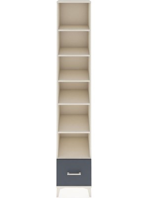 Hyperion Dolap 6 Raflı Tek Çekmeceli 44X44X243 Aytaşı-Antrasit