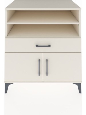 Kronos Şifonyer 3 Raflı Tek Çekmeceli 2 Kapaklı 88X59X96 Aytaşı-Aytaşı