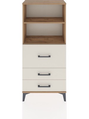 Hyperion Dolap 2 Raflı 3 Çekmeceli 60X44X134 Çam-Aytaşı