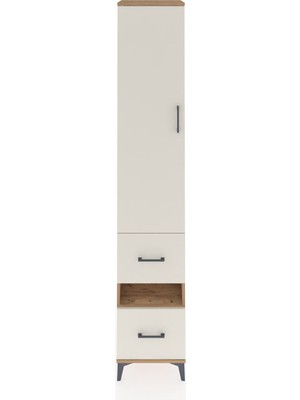 Hyperion Dolap 5 Raflı 2 Çekmeceli Tek Kapaklı 44X44X243 Çam-Aytaşı