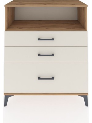 Hyperion Şifonyer Tek Raflı 3 Çekmeceli 88X44X106 Çam-Aytaşı