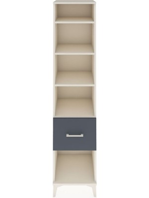 Hyperion Dolap 4 Raflı Tek Çekmeceli 44X44X195 Aytaşı-Antrasit