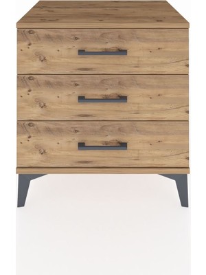 Hyperion Komodin 3 Çekmeceli 60X44X64 Çam-Çam