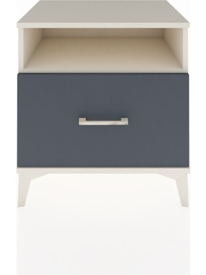 Hyperion Komodin Tek Raflı Tek Çekmeceli 60X44X64 Aytaşı-Antrasit