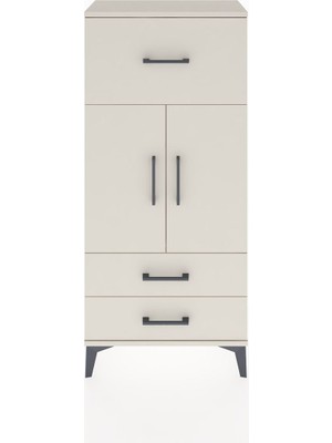Hyperion Dolap 2 Raflı 3 Çekmeceli 2 Kapaklı 60X44X134 Aytaşı-Aytaşı