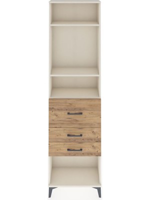 Arges Dolap 3 Raflı 3 Çekmeceli 60X30X221 Aytaşı-Çam