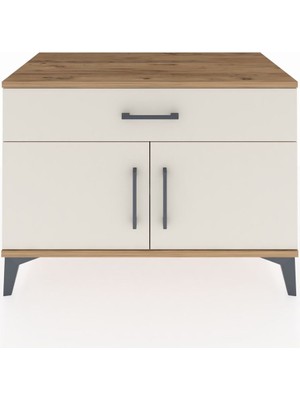 Hyperion Şifonyer Tek Raflı Tek Çekmeceli 2 Kapaklı 88X44X64 Çam-Aytaşı