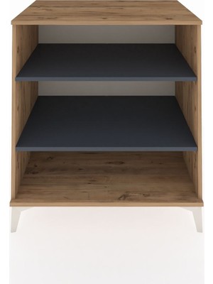 Kronos Şifonyer 2 Raflı 88X59X96 Çam-Antrasit