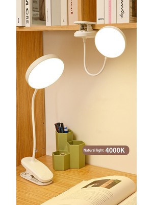 Şarjlı Dokunmatik Kıskaçlı 3 Modlu Masa Lambası, 400 Lümen, Beyaz Işık