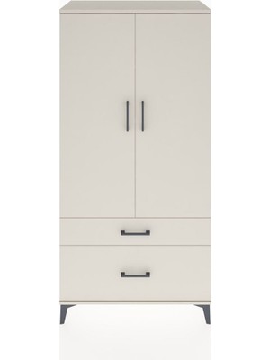 Hyperion Dolap 4 Raflı 2 Çekmeceli 2 Kapaklı 88X44X182 Aytaşı-Aytaşı