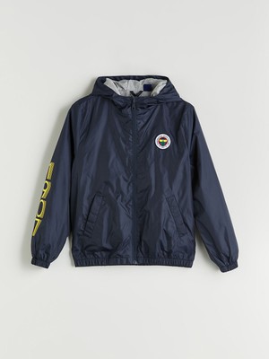 Lc Waikiki Yeni Sezon Kapüşonlu Fenerbahçe Baskılı Erkek Çocuk Yağmurluk