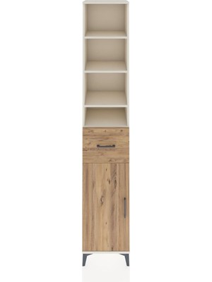 Hyperion Dolap 6 Raflı Tek Çekmeceli Tek Kapaklı 44X44X243 Aytaşı-Çam