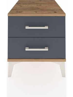 Kronos Komodin 2 Çekmeceli 44X59X48 Çam-Antrasit