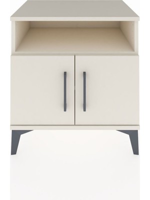 Hyperion Komodin 2 Raflı 2 Kapaklı 60X44X64 Aytaşı-Aytaşı