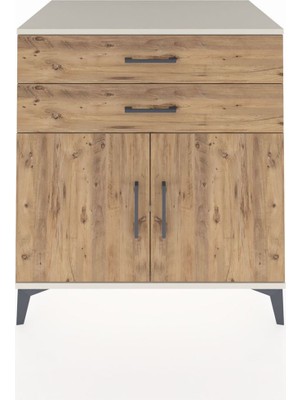 Kronos Şifonyer Tek Raflı 2 Çekmeceli 2 Kapaklı 88X59X96 Aytaşı-Çam