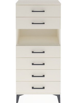 Arges Dolap Tek Raflı 6 Çekmeceli 60X30X134 Aytaşı-Aytaşı