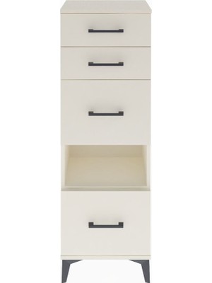 Arges Dolap Tek Raflı 4 Çekmeceli 44X30X134 Aytaşı-Aytaşı