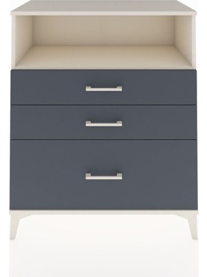 Hyperion Şifonyer Tek Raflı 3 Çekmeceli 88X44X106 Aytaşı-Antrasit