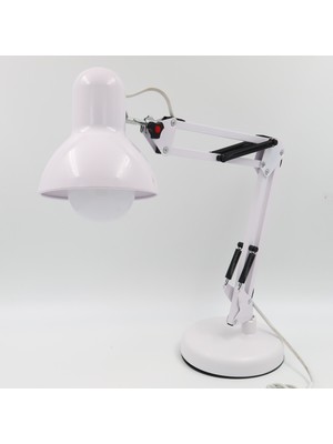 Şık 5 Eksenli Metal Masa Lambası, 55CM, Beyaz Renk, Modern ve Fonksiyonel Tasarım