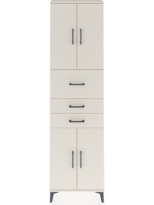 Arges Dolap 3 Raflı 3 Çekmeceli 4 Kapaklı 60X30X221 Aytaşı-Aytaşı