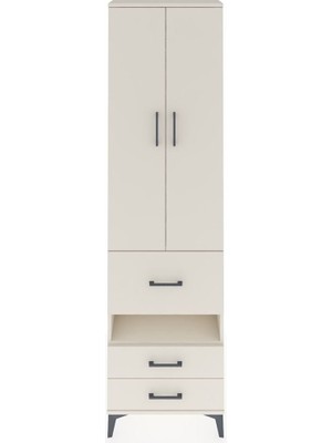 Arges Dolap 3 Raflı 3 Çekmeceli Tek Askılı 60X30X221 Aytaşı-Aytaşı