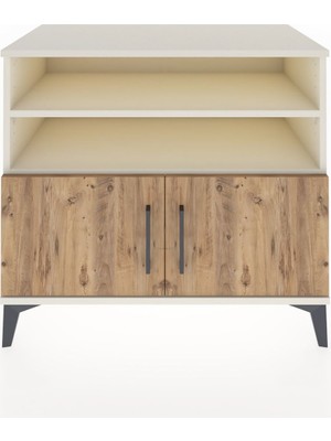 Hyperion Şifonyer 3 Raflı 2 Kapaklı 88X44X80 Aytaşı-Çam