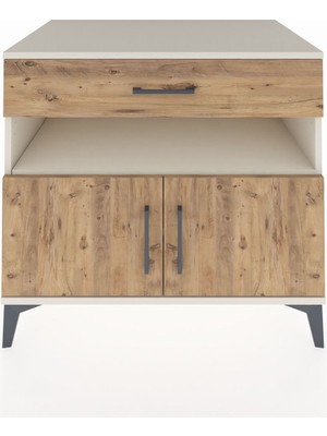 Kronos Şifonyer 2 Raflı Tek Çekmeceli 2 Kapaklı 88X59X80 Aytaşı-Çam