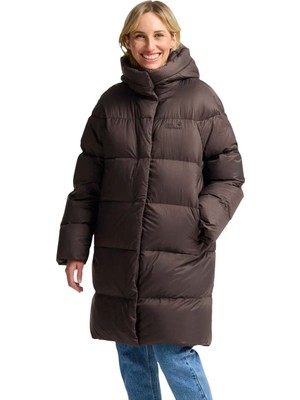 Jack Wolfskin Icy Hill Coat W Rds Kadın Kahverengi Outdoor Ceketi