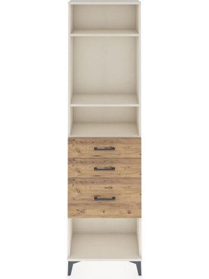 Arges Dolap 3 Raflı 3 Çekmeceli 60X30X221 Aytaşı-Çam