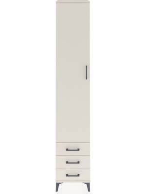 Hyperion Dolap 3 Raflı 3 Çekmeceli Tek Askılı 44X44X243 Aytaşı-Aytaşı