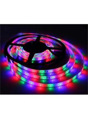 Rgb Şerit LED 5 Mt, Kumandalı, Çok Renkli, Işıklandırma ve Dekorasyon Için Mükemmel