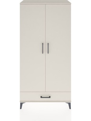 Hyperion Dolap 2 Raflı Tek Çekmeceli Tek Askılı 88X44X182 Aytaşı-Aytaşı