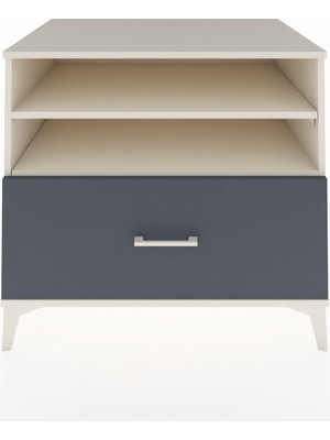 Kronos Şifonyer 2 Raflı Tek Çekmeceli 88X59X80 Aytaşı-Antrasit