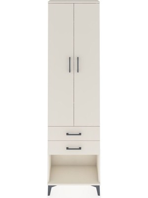 Arges Dolap 4 Raflı 2 Çekmeceli 2 Kapaklı 60X30X221 Aytaşı-Aytaşı