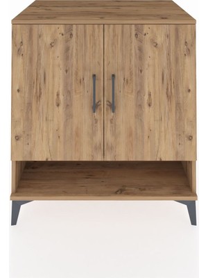 Kronos Şifonyer 3 Raflı 2 Kapaklı 88X59X96 Çam-Çam