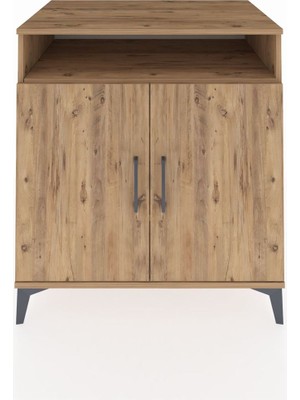Kronos Şifonyer 3 Raflı 2 Kapaklı 88X59X96 Çam-Çam