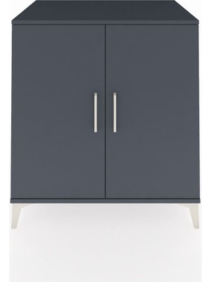 Kronos Şifonyer 2 Kapaklı 88X59X96 Antrasit-Antrasit