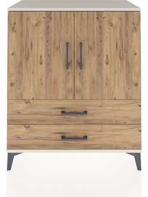 Hyperion Şifonyer 2 Raflı 2 Çekmeceli 2 Kapaklı 88X44X106 Aytaşı-Çam
