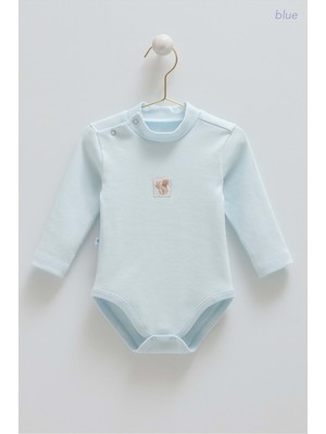 Yarım Balıkçı Basıc Çıtçıtlı Body - Caramell  - BE2072 - Mavi - 6 - 9 Ay - BE2072-MAVI-6 - 9 Ay Mavi