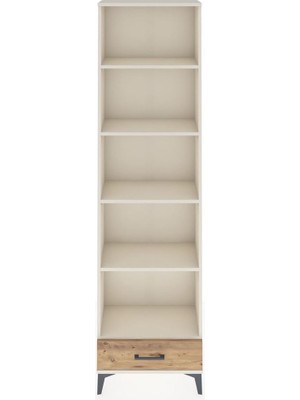 Arges Dolap 5 Raflı Tek Çekmeceli 60X30X221 Aytaşı-Çam