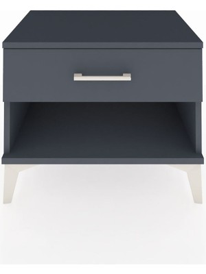 Hyperion Komodin Tek Çekmeceli 60X44X48 Antrasit-Antrasit