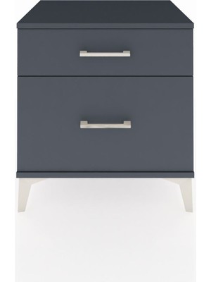 Hyperion Komodin 2 Çekmeceli 60X44X64 Antrasit-Antrasit