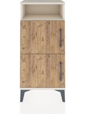 Arges Komodin Tek Raflı 2 Kapaklı 44X30X96 Aytaşı-Çam