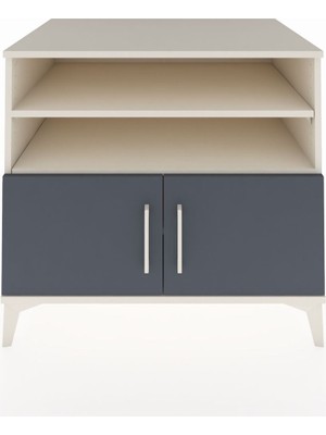 Kronos Şifonyer 3 Raflı 2 Kapaklı 88X59X80 Aytaşı-Antrasit