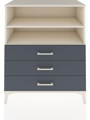 Hyperion Şifonyer 2 Raflı 3 Çekmeceli 88X44X106 Aytaşı-Antrasit